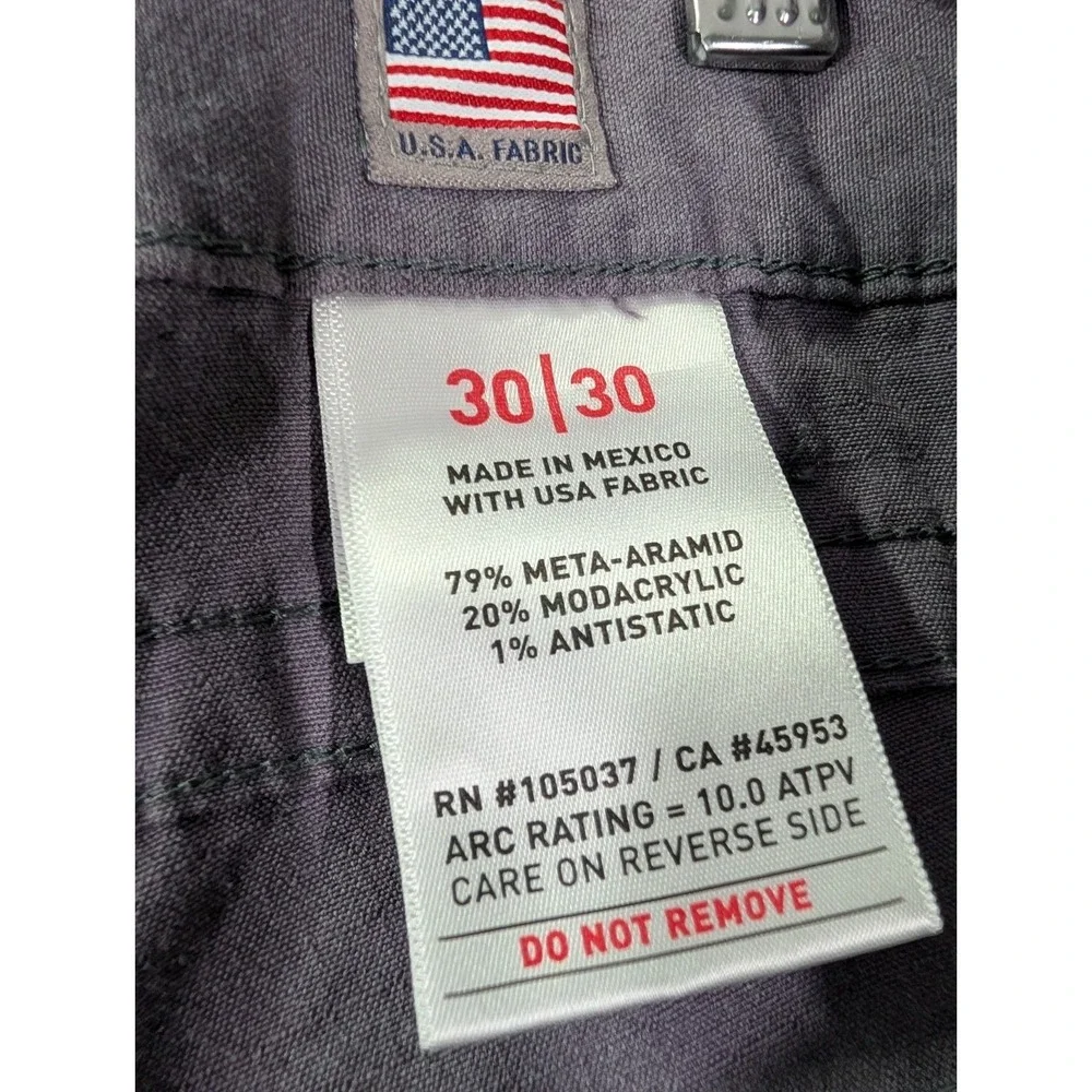 Ariat FR CAT 2 2112 Flame Resistant Work Pants 30x27 Gray Utility Workwear